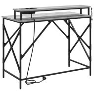 Бюро с рафт Сив Сонома 100 x 50 x 86,5 см Инженерно дърво