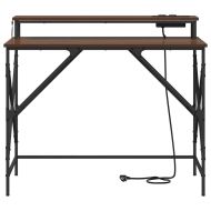 Бюро с рафт Кафяв дъб 100 x 50 x 86,5 см Инженерно дърво