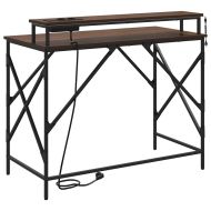 Бюро с рафт Кафяв дъб 100 x 50 x 86,5 см Инженерно дърво