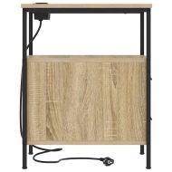 Нощен шкаф 2 pcs Сонома дъб 30 x 48 x 61 см Инженерно дърво