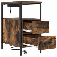 Нощен шкаф 2 pcs Димян дъб 30 x 48 x 61 см Инженерно дърво