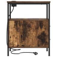 Нощен шкаф 2 pcs Димян дъб 30 x 48 x 61 см Инженерно дърво