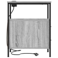 Нощен шкаф 2 pcs Сив Сонома 30 x 48 x 61 см Инженерно дърво