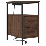 Нощен шкаф с чекмедже Кафяв дъб 30 x 48 x 61 см Инженерно дърво