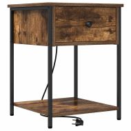 Нощен шкаф 2 pcs Димян дъб 42 x 41 x 56 см Инженерно дърво