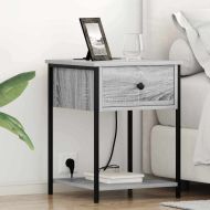 Нощен шкаф Сив Сонома 42 x 41 x 56 см Инженерно дърво