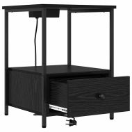 Нощен шкаф 2 pcs Черния дъб 42 x 41 x 56 см Инженерно дърво