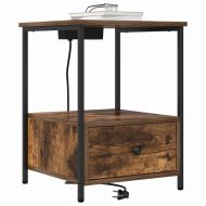 Нощен шкаф с чекмедже Димян дъб 42 x 41 x 56 см Инженерно дърво