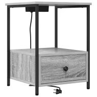 Нощен шкаф 2 pcs Сив Сонома 42 x 41 x 56 см Инженерно дърво