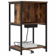 Нощен шкаф 2 pcs Димян дъб 38 x 31 x 61 см Инженерно дърво