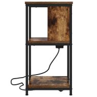 Нощен шкаф 2 pcs Димян дъб 38 x 31 x 61 см Инженерно дърво