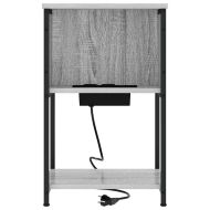 Нощен шкаф 2 pcs Сив Сонома 38 x 31 x 61 см Инженерно дърво