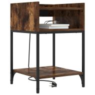 Нощен шкаф с рафт Димян дъб 40 x 40 x 61 см Инженерно дърво