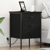 Нощен шкаф 2 pcs Черния дъб 42 x 41 x 61 см Инженерно дърво