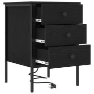 Нощен шкаф 2 pcs Черния дъб 42 x 41 x 61 см Инженерно дърво