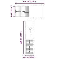 Комбинирано детско съоръжение, масивна дугласка дървесина