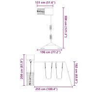 Комбинирано детско съоръжение, масивна дугласка дървесина