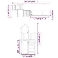 Комбинирано детско съоръжение за игра на открито, бор масив