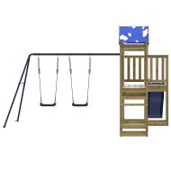 Комбинирано детско съоръжение за игра, импрегниран бор