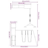 Комбинирано детско съоръжение, масивна дугласка дървесина
