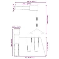 Комбинирано детско съоръжение за игра, импрегниран бор
