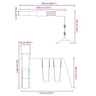 Комбинирано детско съоръжение за игра, импрегниран бор