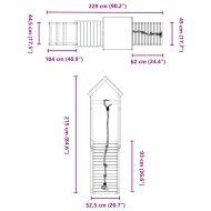 Комбинирано детско съоръжение за игра, импрегниран бор