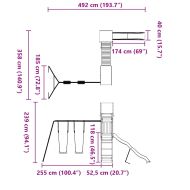 Комбинирано детско съоръжение за игра, импрегниран бор
