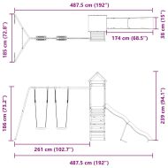 Комбинирано детско съоръжение за игра, импрегниран бор