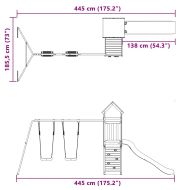 Комбинирано детско съоръжение за игра, импрегниран бор