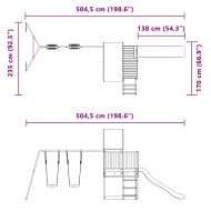 Комбинирано детско съоръжение за игра, импрегниран бор