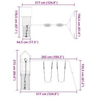 Комбинирано детско съоръжение за игра, импрегниран бор