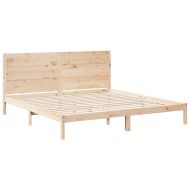 Рамка за легло без матрак, 200x210 см, масивна дървесина
