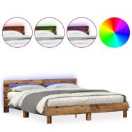 Рамка за легло Старо дърво 200 x 200 cm Инженерно дърво