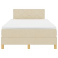 Легло с пружинирана основа с матрак Крем 120 x 200 cm текстил