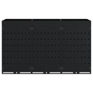 Контейнер за съхранение на 3 коша Черно 204 x 77,5 x 121,5 см