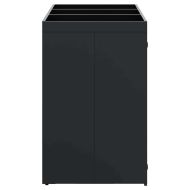 Контейнер за съхранение на 3 коша Черно 204 x 77,5 x 121,5 см