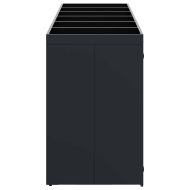 Контейнер за съхранение на 6 коша Черно 408 x 77,5 x 121,5 см