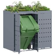 Контейнер за съхранение на 2 коша Светлосиво