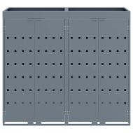 Контейнер за съхранение на 2 коша Светлосиво