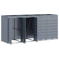 Контейнер за съхранение на 4 коша Светлосиво