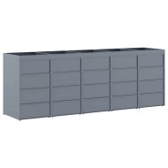 Контейнер за съхранение на 5 коша Светлосиво