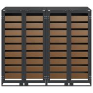 Контейнер за съхранение на 3 коша Антрацит