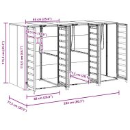 Контейнер за съхранение на 3 коша Антрацит