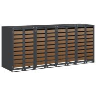 Контейнер за съхранение на 3 коша Антрацит