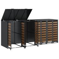 Контейнер за съхранение на 3 коша Антрацит