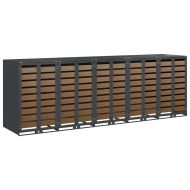 Контейнер за съхранение на 3 коша Антрацит