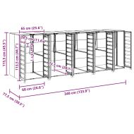 Контейнер за съхранение на 3 коша Антрацит