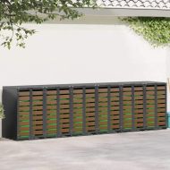 Контейнер за съхранение на 3 коша Антрацит