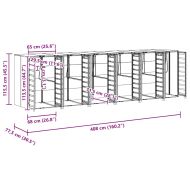 Контейнер за съхранение на 3 коша Антрацит